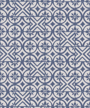 Load image into Gallery viewer, Petales Trois Wallpaper • Snow Navy • Swatch