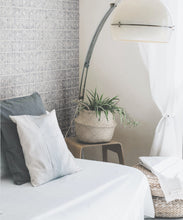 Load image into Gallery viewer, Tuile Wallpaper • Charcoal White • Insitu