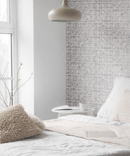Load image into Gallery viewer, Tuile Wallpaper • Charcoal White • Insitu