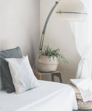 Load image into Gallery viewer, Tuile Wallpaper • Grey Navy • Insitu