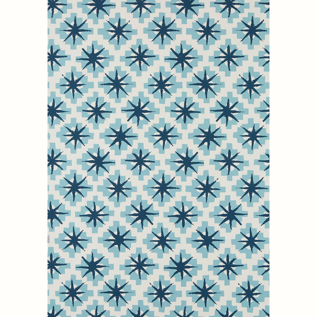 Starburst Wallpaper by Peter Dunham - Blue/Red