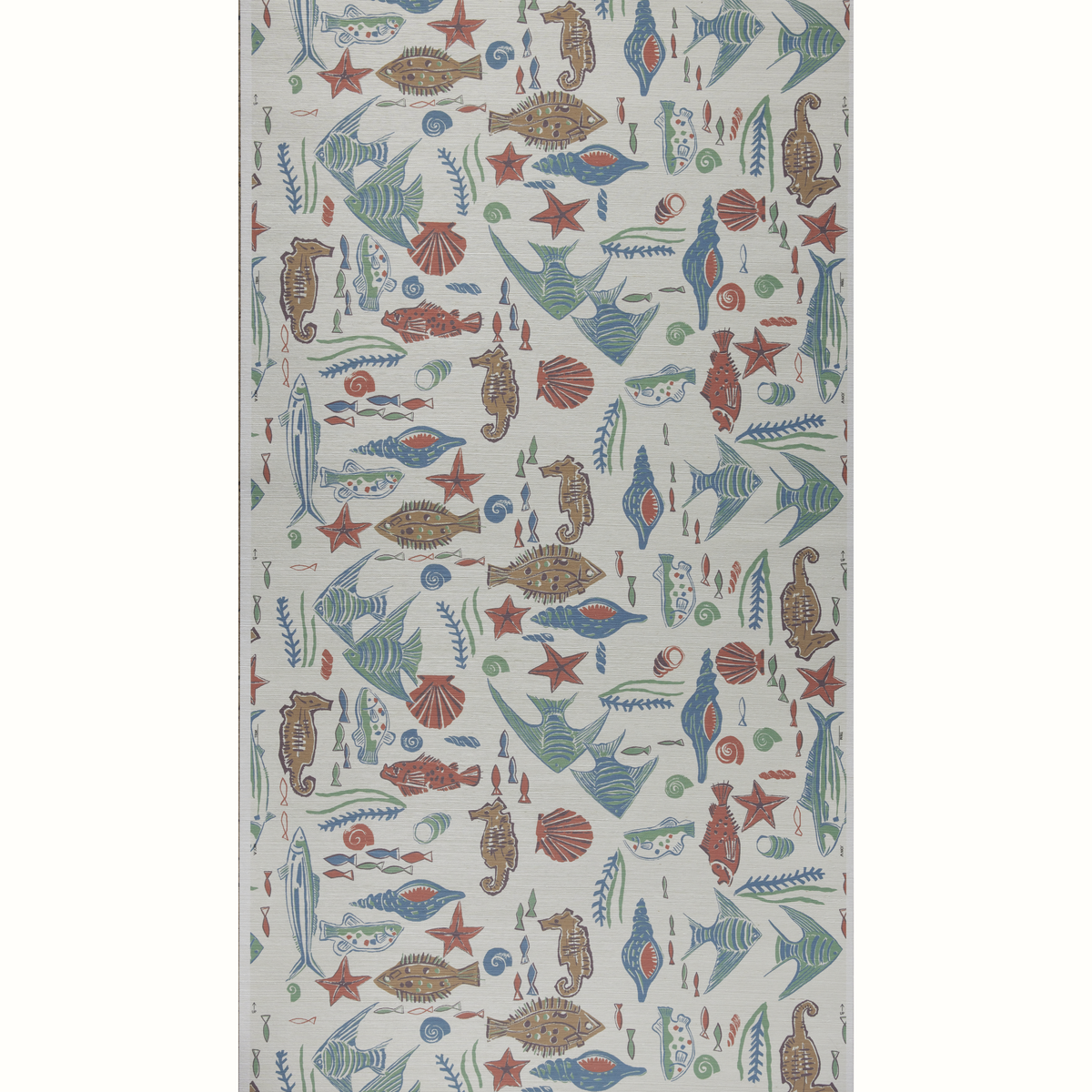 St Tropez Grasscloth Wallpaper by Peter Dunham - Sky on Indigo