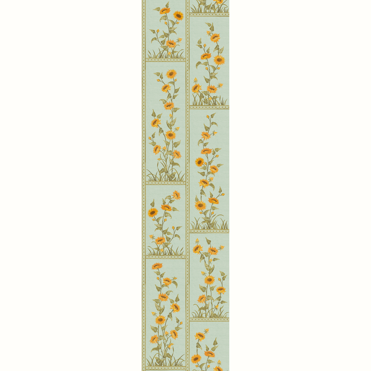 Sunflower Vignette Grasscloth Wallpaper by Peter Dunham