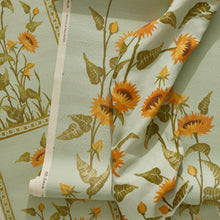 Load image into Gallery viewer, Sunflower Field Grasscloth Mural by Peter Dunham