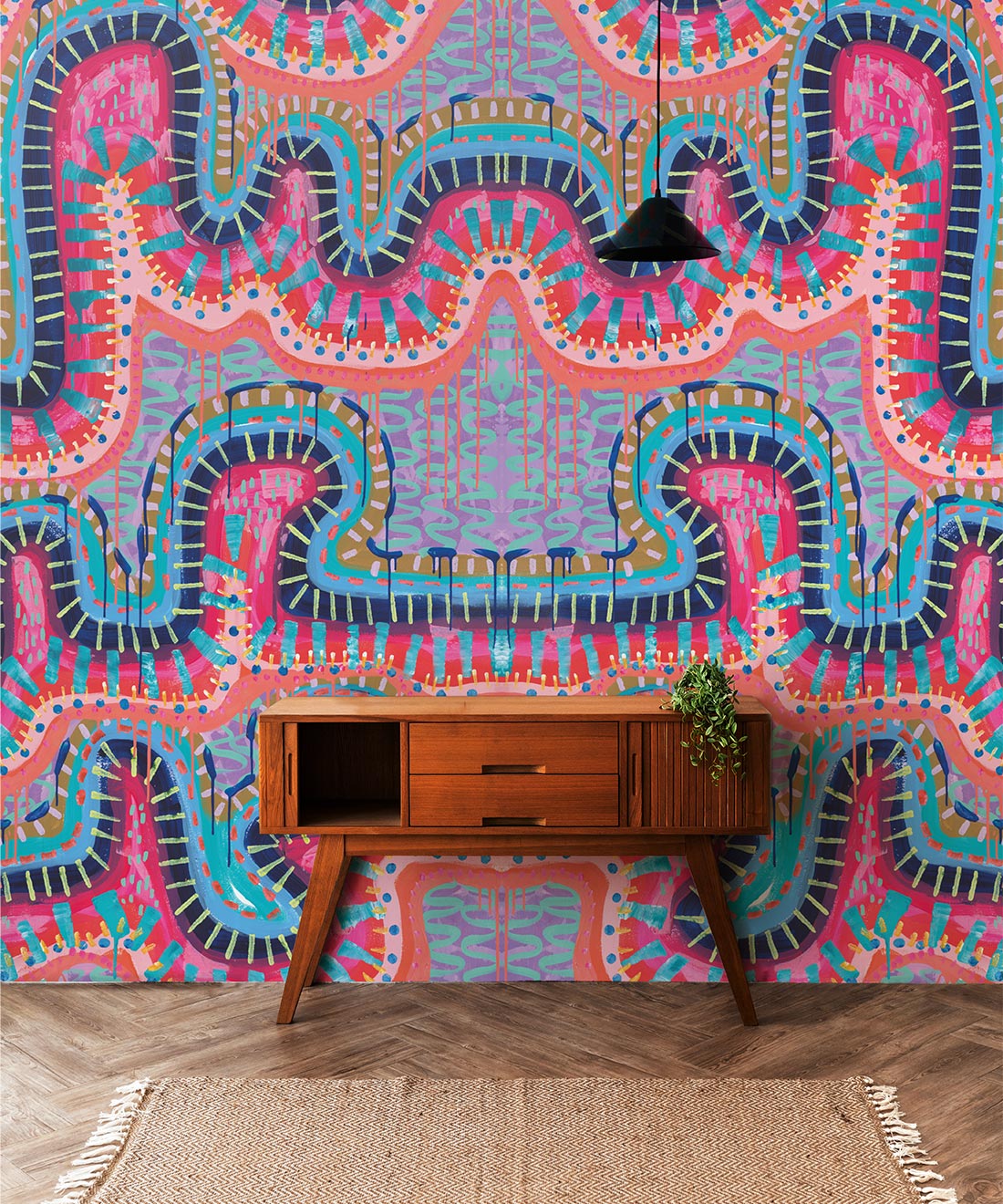 Rivers & Roads Mural | Tender Brushstrokes Collection | Tiff Manuell | Insitu