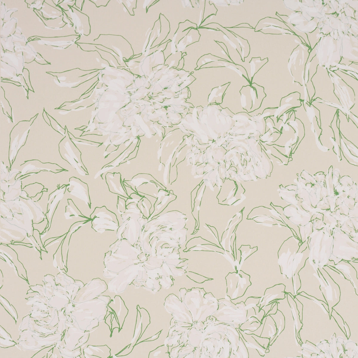 Peony Silhouette Wallpaper - Leaf