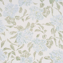 Load image into Gallery viewer, Peony Wallpaper - Green &amp; Soft Blue