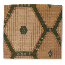 Load image into Gallery viewer, Tuareg Grasscloth Wallpaper by Peter Dunham - Green/Ochre