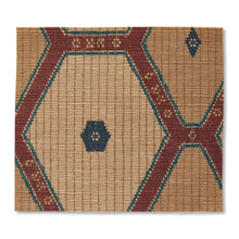 Load image into Gallery viewer, Tuareg Grasscloth Wallpaper by Peter Dunham - Midnight/Red