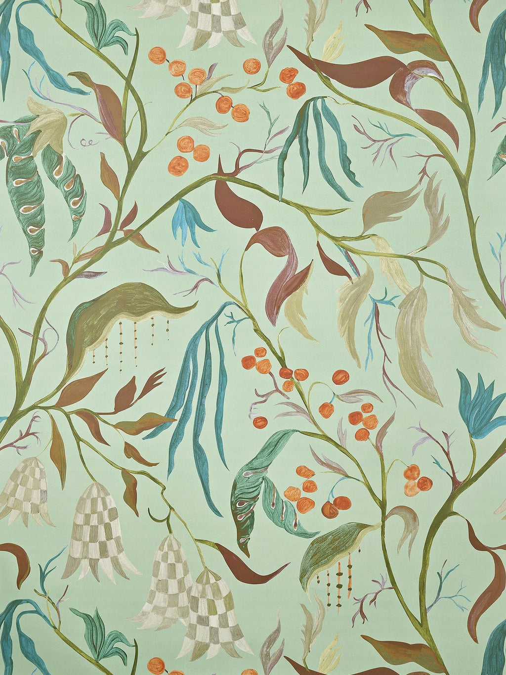 Lucille wallpaper in Celadon