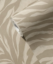 Load image into Gallery viewer, Serengeti Stripe Vinyl Wallpaper - Colourway: Taupe - Swatch