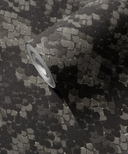 Load image into Gallery viewer, Snakeskin Vinyl Wallpaper - Colourway: Mamba - Swatch