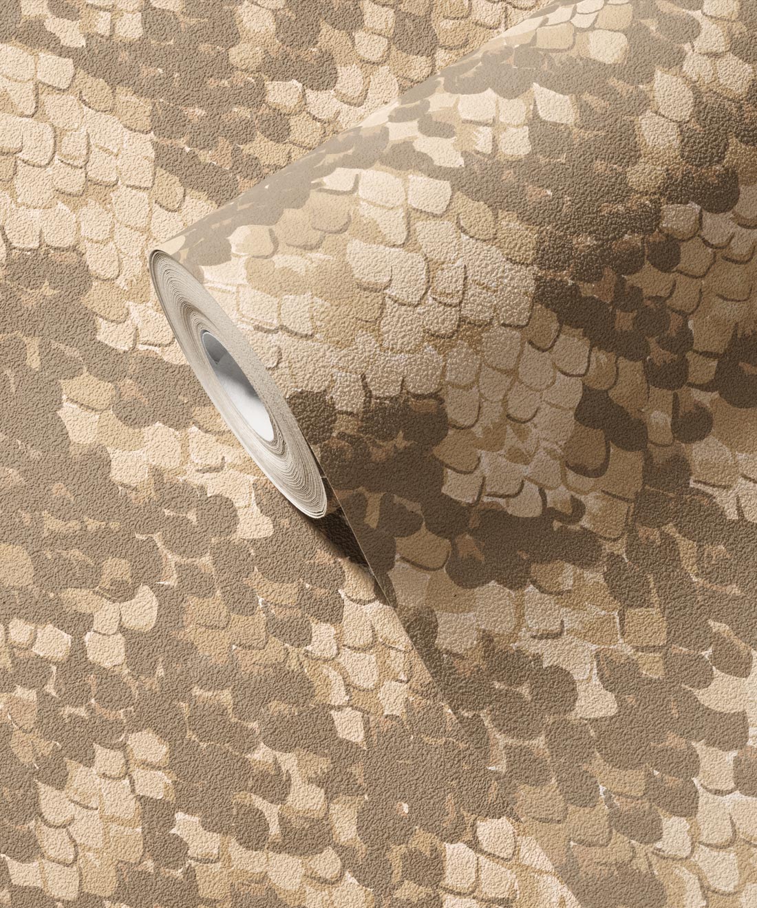 Snakeskin Vinyl Wallpaper - Colourway: Python - Swatch