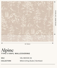 Load image into Gallery viewer, Alpine Vinyl Wallpaper - Colourway: Oat - Insitu