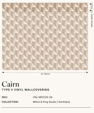Load image into Gallery viewer, Cairn Vinyl Wallpaper - Colourway: Oat - Insitu