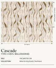 Load image into Gallery viewer, Cascade Vinyl Wallpaper - Colourway: Umber - Insitu