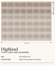 Load image into Gallery viewer, Highland Vinyl Wallpaper - Colourway: Oat - Insitu