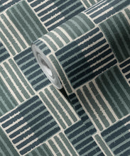 Load image into Gallery viewer, Osier Vinyl Wallpaper - Colourway: Loch - Swatch
