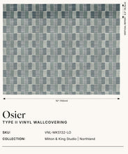 Load image into Gallery viewer, Osier Vinyl Wallpaper - Colourway: Loch - Insitu
