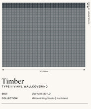 Load image into Gallery viewer, Timber Vinyl Wallpaper - Colourway: Loch - Insitu