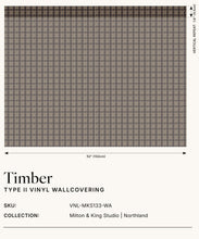 Load image into Gallery viewer, Timber Vinyl Wallpaper - Colourway: Walnut - Insitu