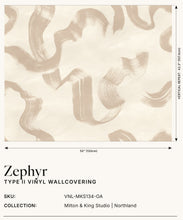 Load image into Gallery viewer, Zephyr Vinyl Wallpaper - Colourway: Oat - Insitu