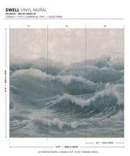 Load image into Gallery viewer, Swell Vinyl Mural - Colourway: Atlantic - Diagram