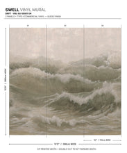 Load image into Gallery viewer, Swell Vinyl Mural - Colourway: Drift - Diagram