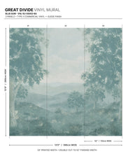Load image into Gallery viewer, Great Divide Vinyl Mural - Colourway: Blue Gum - Diagram
