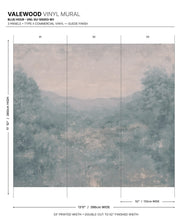 Load image into Gallery viewer, Valewood Vinyl Mural - Colourway: Blue Hour - Diagram