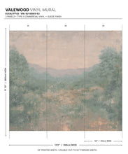 Load image into Gallery viewer, Valewood Vinyl Mural - Colourway: Eucalyptus - Diagram