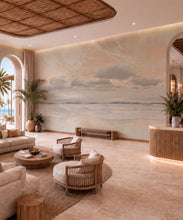 Load image into Gallery viewer, Longshore Vinyl Mural - Colourway: Sea Mist - Insitu
