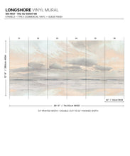 Load image into Gallery viewer, Longshore Vinyl Mural - Colourway: Sea Mist - Diagram