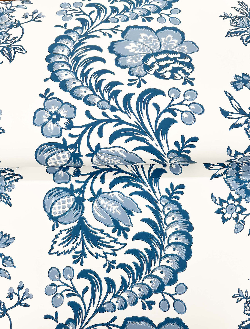 Beaumont Wallpaper - Blue wallpaper detail