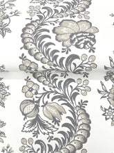 Load image into Gallery viewer, Beaumont Wallpaper - Charcoal wallpaper detail