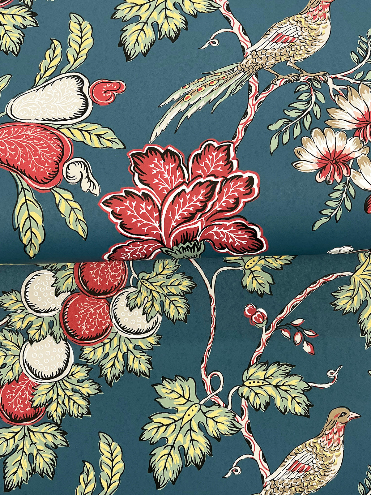 Parterre Wallpaper - Indigo wallpaper detail