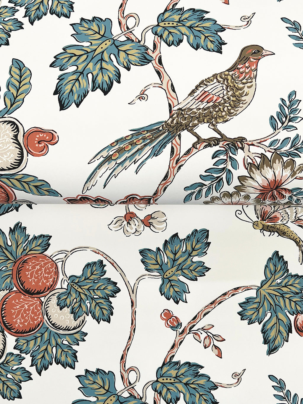 Parterre Wallpaper - Cornflower & Ginger wallpaper detail
