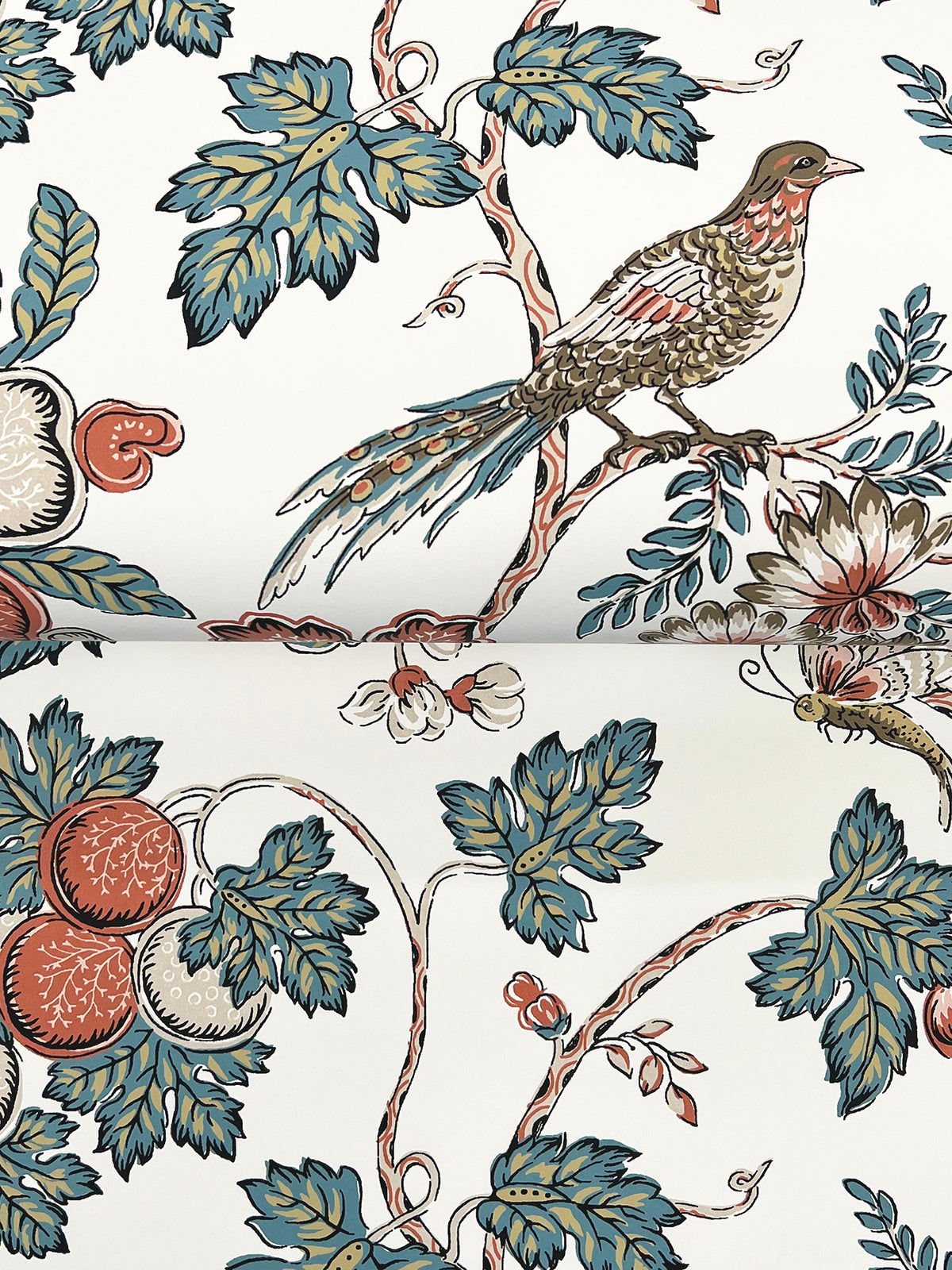 Parterre Wallpaper - Cornflower & Ginger wallpaper detail