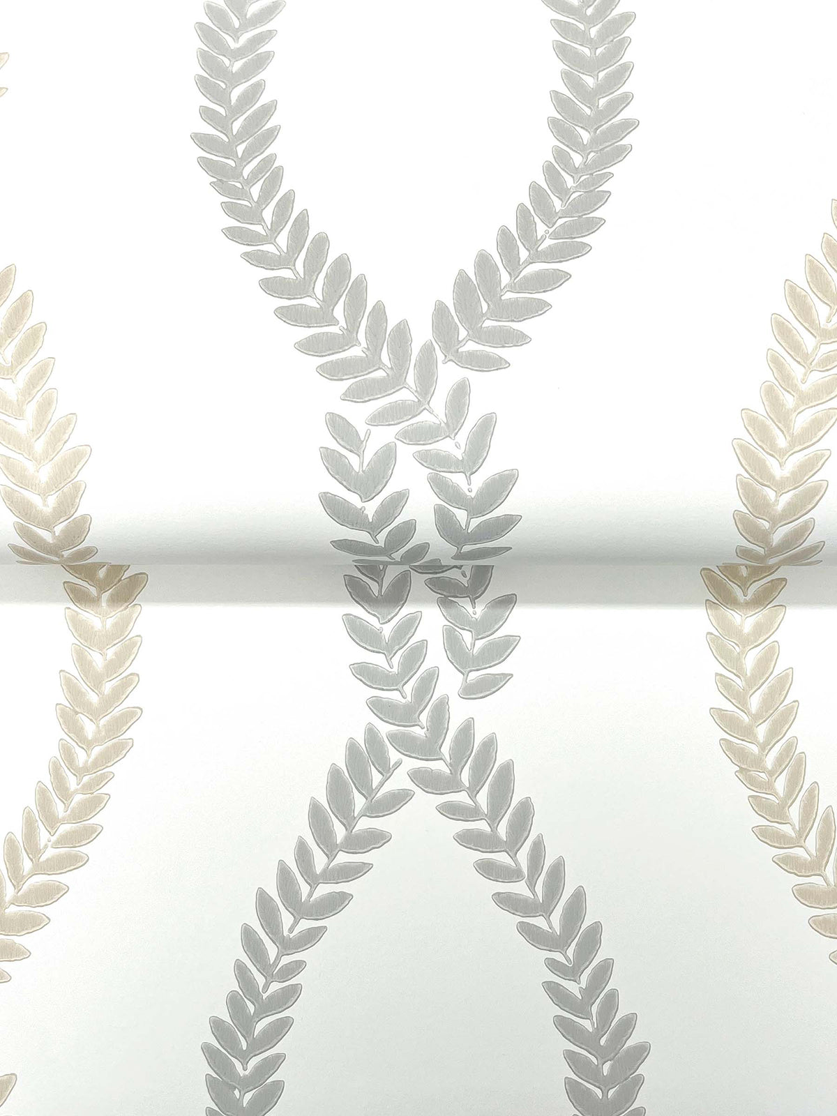 Laureate Wallpaper - Beige & Grey wallpaper detail