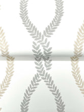 Load image into Gallery viewer, Laureate Wallpaper - Beige &amp; Grey wallpaper detail