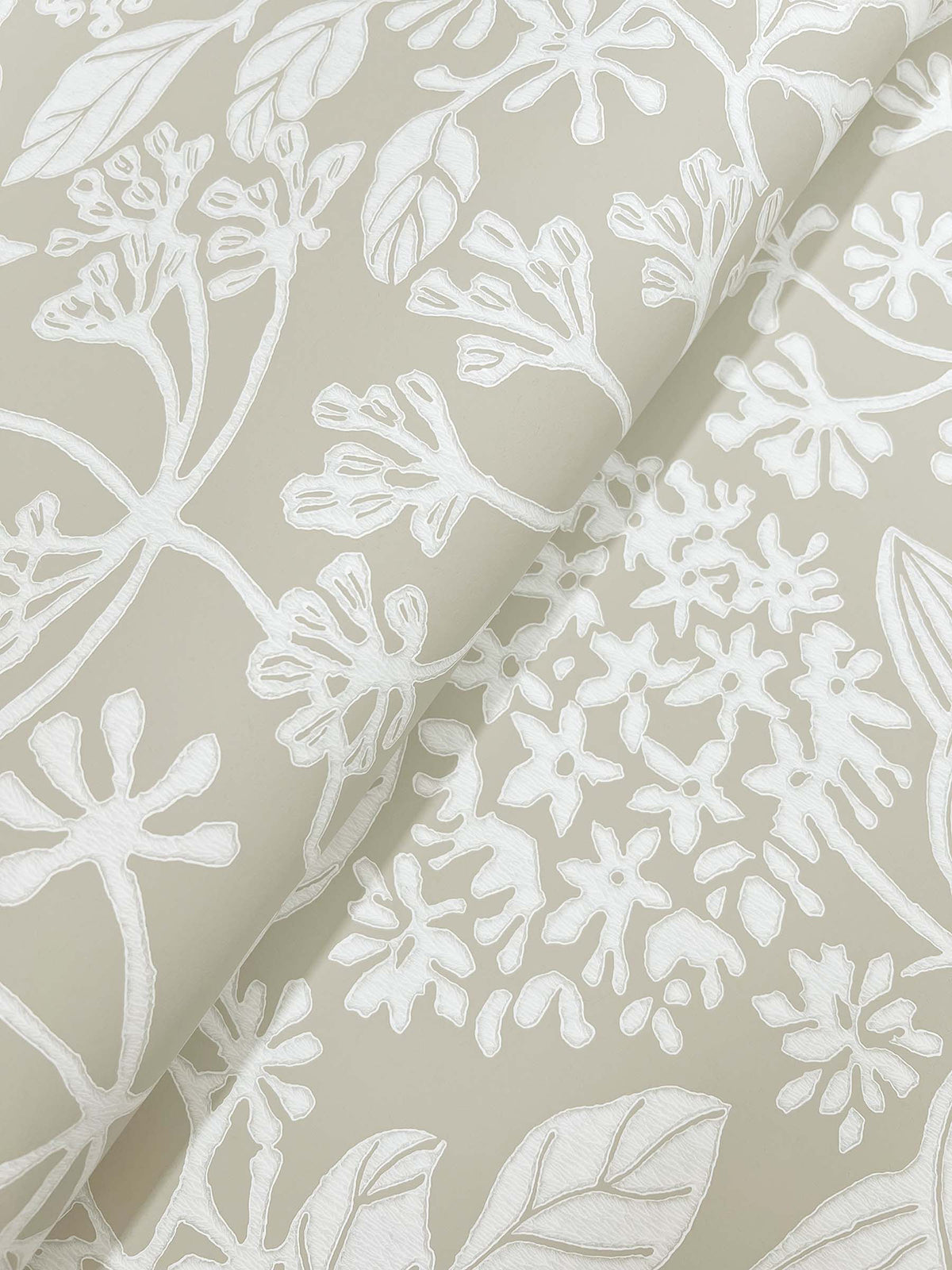 Rowen Wallpaper - Taupe wallpaper detail