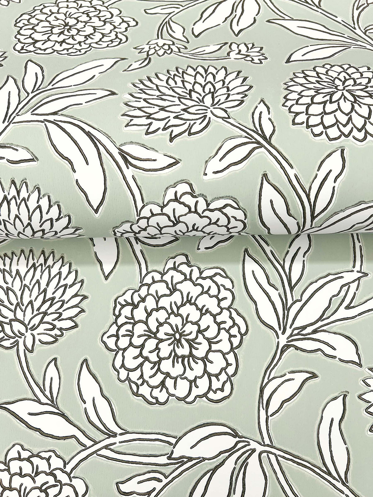 Chatsworth Garden Wallpaper - Celery wallpaper detail