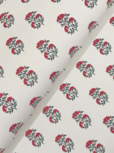 Load image into Gallery viewer, Sylvie Wallpaper - Red &amp; Charcoal wallpaper detail