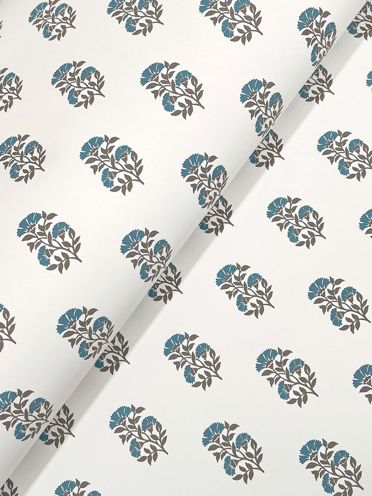 Sylvie Wallpaper - Aegean & Mink wallpaper detail