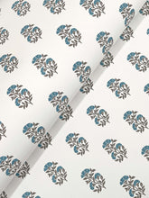 Load image into Gallery viewer, Sylvie Wallpaper - Aegean &amp; Mink wallpaper detail