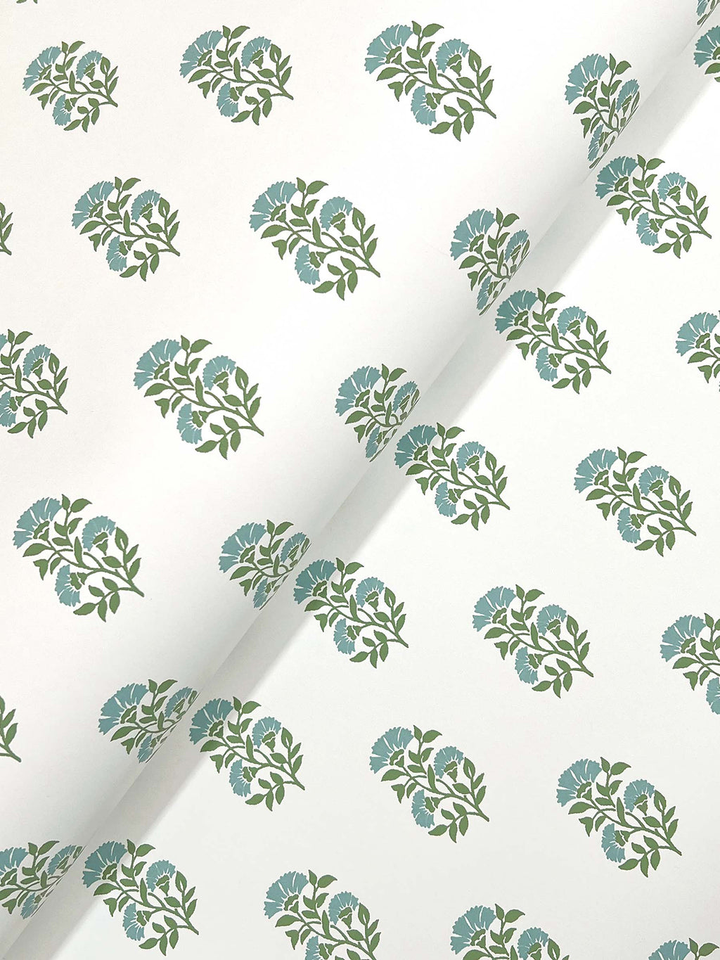 Sylvie Wallpaper - Sky & Green wallpaper detail