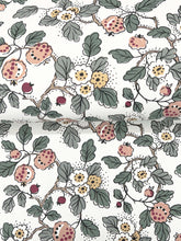 Load image into Gallery viewer, Framboise Wallpaper - Salmon &amp; Eucalyptus wallpaper detail