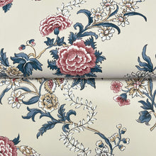 Load image into Gallery viewer, Genevieve Wallpaper - Red &amp; Navy wallpaper detail
