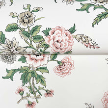Load image into Gallery viewer, Genevieve Wallpaper - Pink &amp; Green wallpaper detail