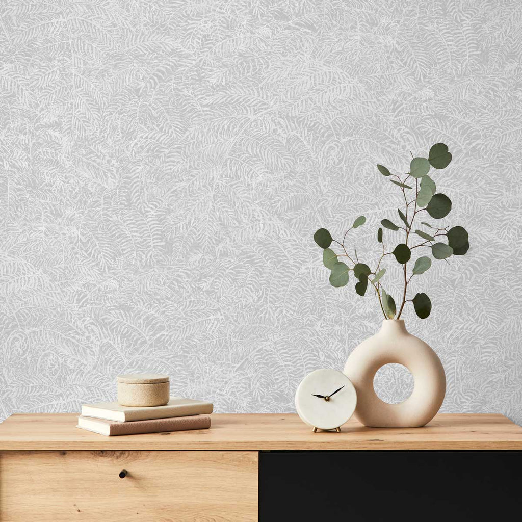 Fern Texture Wallpaper - White room view